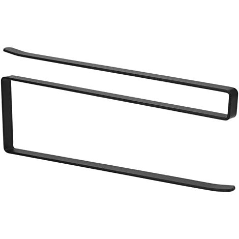 Distributeur de Papier Essuie-Tout sous Armoire sans Perçage Porte Rouleau Papier de Cuisine Support pour Rouleau de Papier Support pour Papier Essuie-Tout Cuisine Salle de Bain 26x1,3x10cm Noir (1/5)