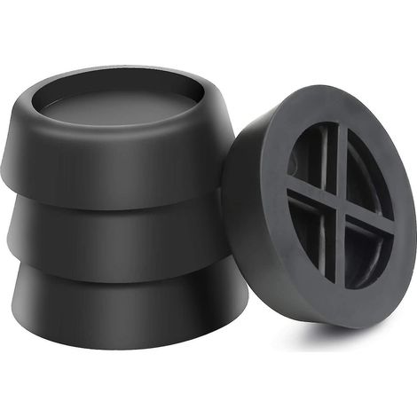 Set mit 4 universellen Schwingungsdämpfern für Waschmaschinen und Trockner - Gummi - Schwarz [Energieklasse A] (1/5)