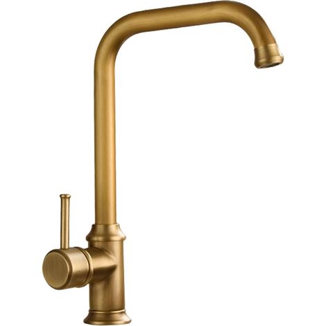 Robinet Evier Cuisine Vintage Robinet Lavabo Pivotant à 360° Mitigeur Monocommande pour Salle de Bain (1/5)