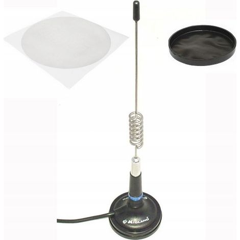 Antenna CB magnetica Midland LC29 + gomma  3dB 33cm + adesivo protettivo