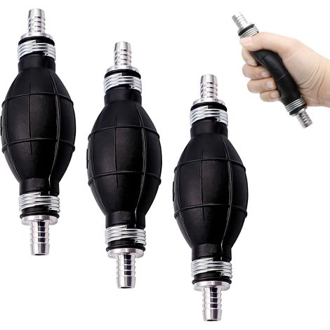 3 x 10 mm Rubber Reinforced Durable Manual Pump for Transfer Fuel, Water and Liquids Automotive/Garden (10 mm) (1/5)