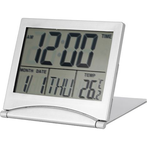 Wecker mit Schlummerfunktion, tragbarer ABS-Wecker für Reisen, Schlafzimmer und Familie (1/5)