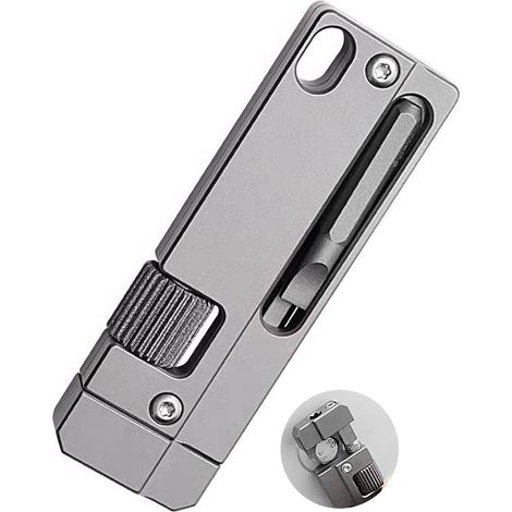 Llave de llavero de titanio: mini llave ajustable EDC con destornillador, herramienta de bolsillo ideal para uso diario, viajes, actividades al aire libre y acampada.
