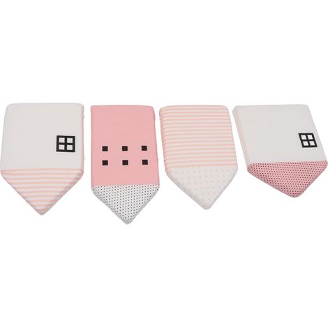 barrières de sécurité en coton pour bébé, en forme de maison, amovibles et lavables, anti-collision, pour la chambre de bébé (1/5)