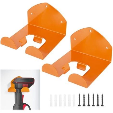 Set of 2 Wall Mounts for Brush Cutter and Trimmer – Garage Organizer for Garden Tools (1/4)