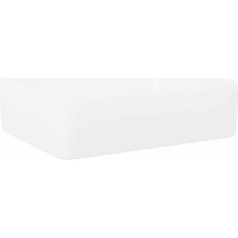 Maison Exclusive - Lavandino Bianco 48x37x13 cm in Ceramica Rettangolare (1/5)