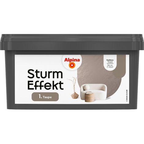 Alpina Wandfarbe Sturm Effekt taupe 1 L Innen