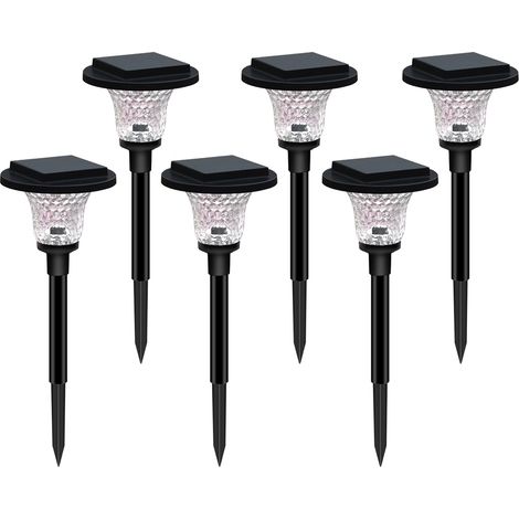 Luces LED solares para jardín, decoración exterior, impermeables, alimentadas por energía solar, para montaje con estaca en el suelo, para entrada de vehículos/patio/jardín. (1/5)