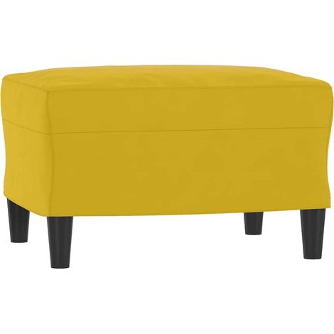 vidaXL Reposapiés de terciopelo amarillo 60x50x41 cm (1/2)