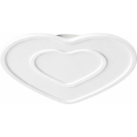 Plafoniera LED Cuore 54W Bianca CCT Switch 3000K 4000K 6500K 4320LM Soffitto Acrilico Fascio 240°