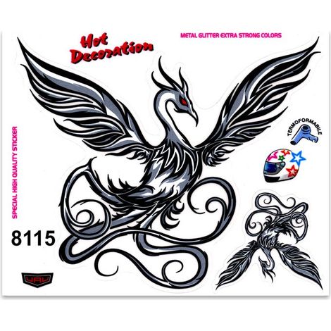 Adesivi Stickers Medi Fenice 13,5 x 16 cm