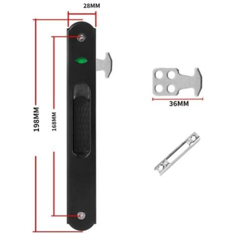 Cerradura de puerta corredera – Accesorios de bloqueo simples para ventanas y puertas correderas de acero inoxidable para uso doméstico (1/4)