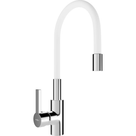 Mexen Flex grifo de cocina, cromo/blanco - 670900-02 (1/2)