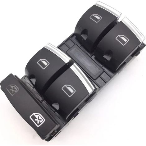 Interrupter de lève-vitre électrique Audi A3 A6 Q7  Compatible with the models A3 (2003), A6 (2004) and Q7 (2006) - Interrupteur principal côté conducteur  Pièce d'origine de replacement direct