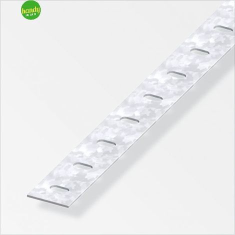 Barra piatta perforata Alfer Aluminium zincata 2,35 cm x 1 m