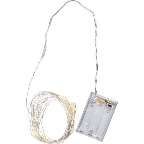 Guirlande lumineuse LED, 4 m, finition argentée, pour la décoration intérieure, les fêtes, le jardin et les événements, design pratique.-AquaForge (1/2)