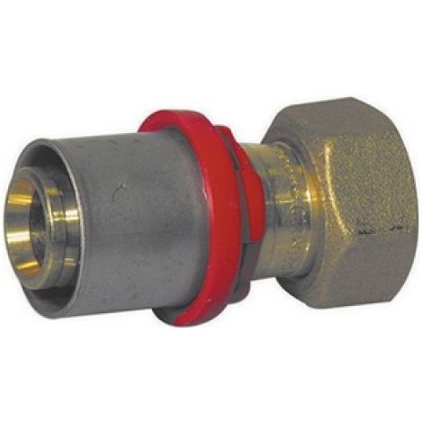 RACCORDO DIRITTO PRESS. CON GIRELLO E GUARNIZIONE PIANA 1/2 x 20