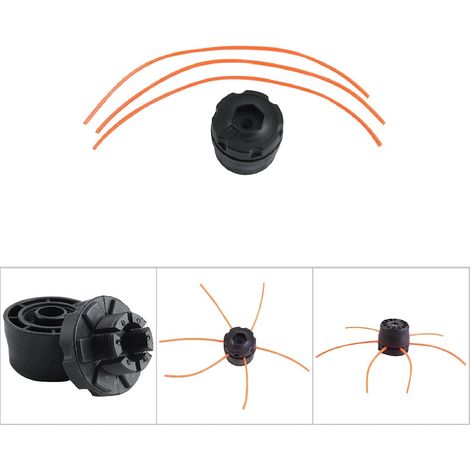 Convient pour une tête de coupe en 2 parties, kit de courroie pour tête de coupe pour tondeuse à gazon à essence (noir) (1/5)