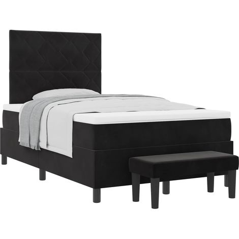 Maison Exclusive - Letto a molle con testiera Nero 200 x 120 cm Velluto