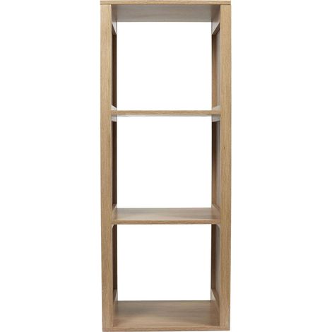 Etagère de rangement 3 cases en bois SAULK (1/5)