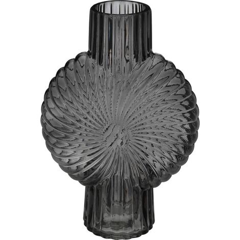 Vase Coquillage en verre H32cm gris - Atmosphera créateur d'intérieur (1/3)