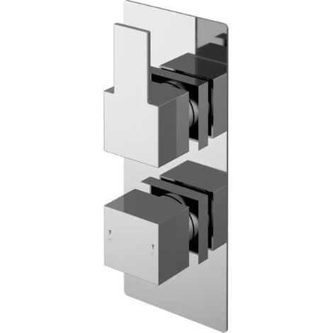 Nuie Sanford Thermostatic Concealed Shower Valve Dual Handle - Chrome (1/3)