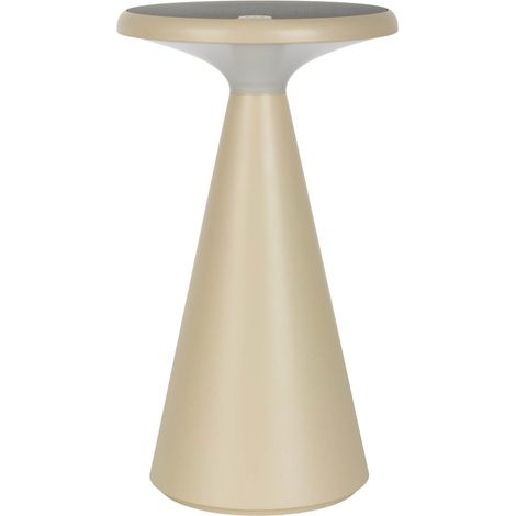 Lampe de table solaire sans fil pour extérieur et intérieur en plastique beige 20 cm - PANGIVO (1/5)