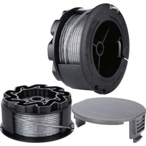 Spool x 2 + Cap x 1 Suitable for BOSCH UniversalGrassCut Edger 18 18-26 18-260 F016800570 (1/4)