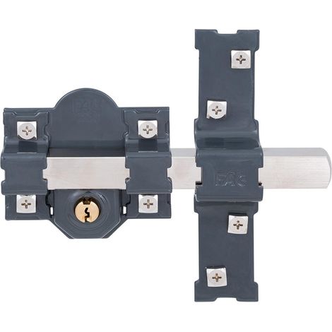 FAC cerrojo fac 301-l/ 80-p , Cerrojo Fac 301-l/ 80-p.                 - Sistema L.- Se acciona interior y exteriormente con llave, quedando siempre la barra fija.