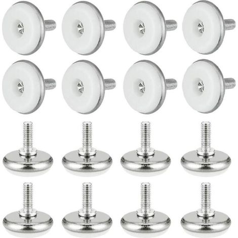 30 pieds de nivellement réglables blancs avec vis de réglage pour meubles M61530 mm (1/5)