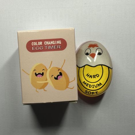 Japanese Hard Boiled Egg Timer – Cartoon Kitchen Cooking Timer – Hot Spring Egg Cooking Monitor Reminder – Yellow Chick in Box with Anti Wear Bag (1/5)