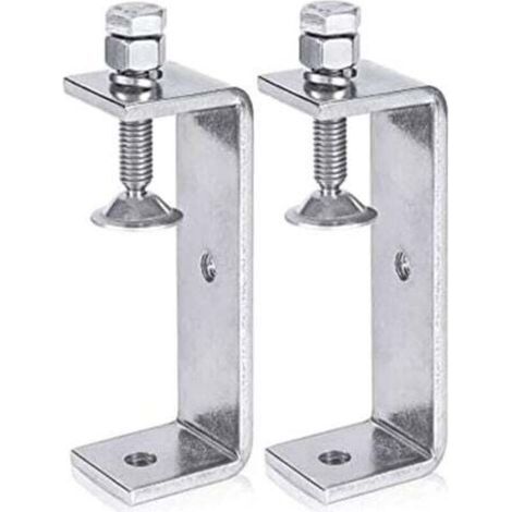 Serre-joints en C, 2 pièces, acier inoxydable, 100 mm, mâchoires larges pour menuiserie, soudage et bricolage domestique (1/4)