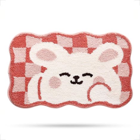 Tapis De Bain - Non Glissant - Pile Doux - Pour Salle De Bain Chambre Salon WC - 60 x 90 cm - 1 Pièce (1/5)