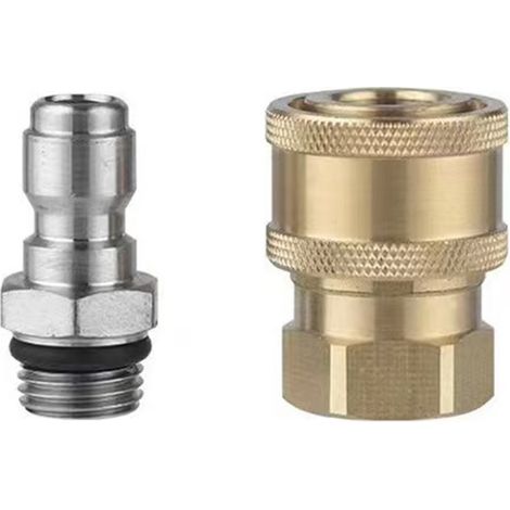 Connecteurs de buse de pulvérisateur haute pression, filetage M14, connecteur rapide 1/4, pièces de raccordement de tuyau, connecteurs de bouteille en mousse de neige (1/5)