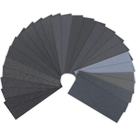 Papier de verre 60/120/240/400/600/800/1200/2000/2500/3000/5000/7000/10000 Grain Papier abrasif eau/sec 9 x 3,6 pouces, Utilisé pour polir le métal, le bois, les (26 Papier）, (1/4)