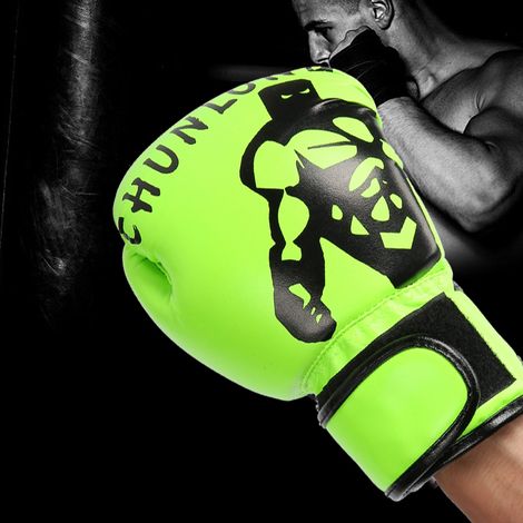 1 Paar Boxhandschuhe Sanda Boxglove Kenpo Trainings- und Übungsausrüstung für Erwachsene und Kinder (grün) (1/5)