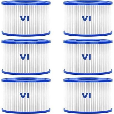 Sosayet Bestway 58323 Poolfilter, 6er-Pack Ersatzfilterelemente für Typ VI Spa-Filter, Lay-Z-Spa (1/5)