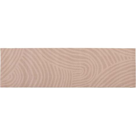 Küchen Teppich Taupe skandinavisch 300 x 60 cm 100% Polyamid vidaXL