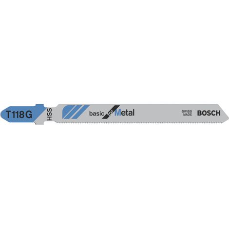 Bosch Accessories 2608631674 Stichsägeblatt T 118 G Basic for Metal, 3er-Pack 3 St. (1/2)