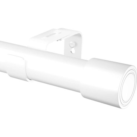 Tringle à Rideaux Réglable - 1 Pièce - Acier Inoxydable Blanc - Extensible et Robuste - Salon Chambre Salle de Bain - 84-143 cm