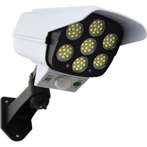 1 projecteur solaire extérieur, détecteur PIR, éclairage LED 3 niveaux, IP66, pour jardin et entrée (1/5)