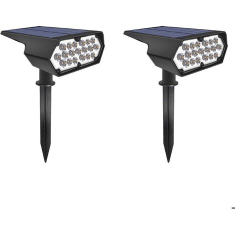 Projecteur solaire extérieur 36 LED, lumière solaire étanche IP67, projecteur solaire extérieur 860LM avec 2 Modes d'éclairage (1/4)