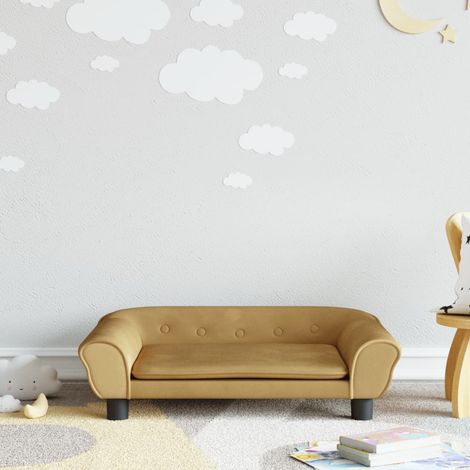 Canapé/Fauteuil Enfants Relax Salon,Sofa pour enfants marron 70x45x26 cm velours -Q5015 (1/5)