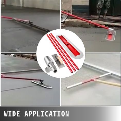 Mophorn – Taloche à béton 1200 x 300 mm – Acier au manganèse – Support réglable avec 3 poignées 1,8m – Finition lisse et précise — vue 2