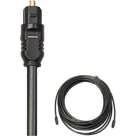 Câble SPDIF MD DVD plaqué or 5 m pour câble audio optique numérique Toslink plaqué or (1/5)