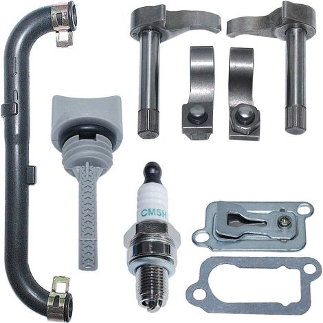 Tube de reniflard de sortie d'huile, plaque de valve, ensemble de culbuteur pour moteur Honda GX25 HHT25S, remplace 15510-Z0H-000, 15600-ZF0-003, 14730-Z0H-000, 14740-Z0H-000, 14431-Z0H-003, 14441-Z0H (1/5)