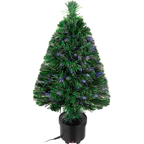 Casaria – Sapin de Noël artificiel 66 cm – 9 effets lumineux – Interrupteur marche/arrêt – Câble d'alimentation 4,5 m – Décoration festive (1/9)