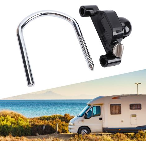 Antivol universel robuste pour remorque, verrou antivol pour camping-car, connecteur de couvercle de boule en forme de U, verrou de panier de couvercle de boule (1/5)