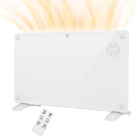 Radiateur 1500W 24 heures ou hebdomadaire électrique au sol ou mural affichage LED télécommande thermostat minuterie (1/5)