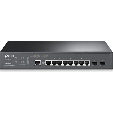 SWITCH GESTIONABLE L2 TP-LINK SG3210 8P GIGA CON 2P COMBO GIGA RACK